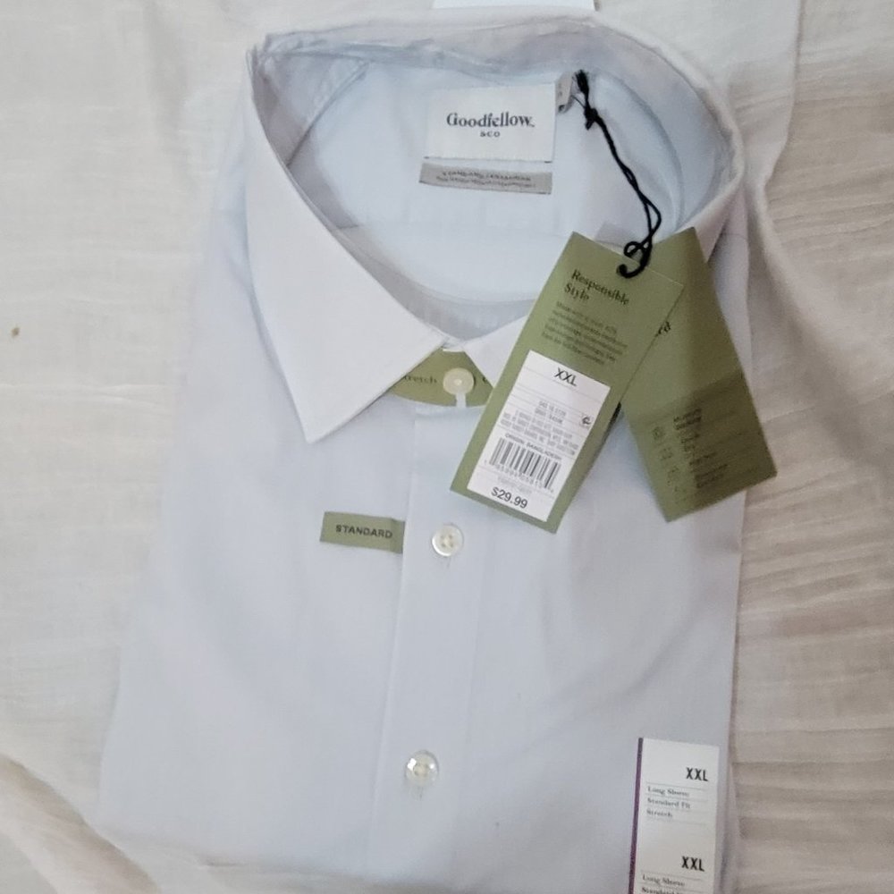 NWT Light Grey Dress Shirt Mens XXL